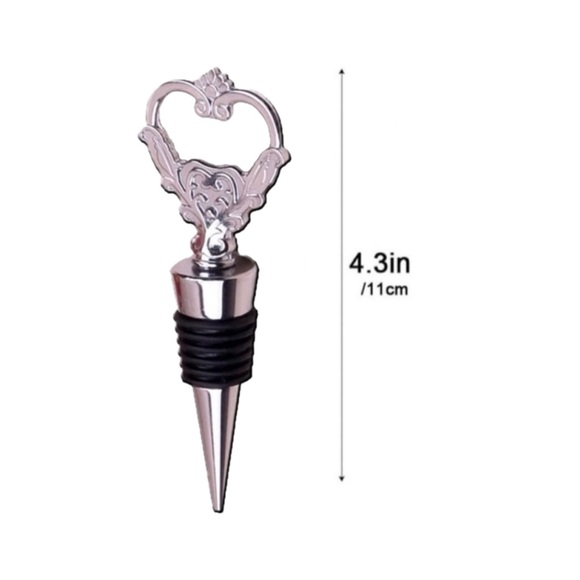 Wine Stopper, Cute Heart Shape, Reusable Wine and Beverage Stopper - Picture 6 of 9